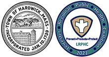 Hardwick town seal and Leicester Regional Public Health Coalition seal